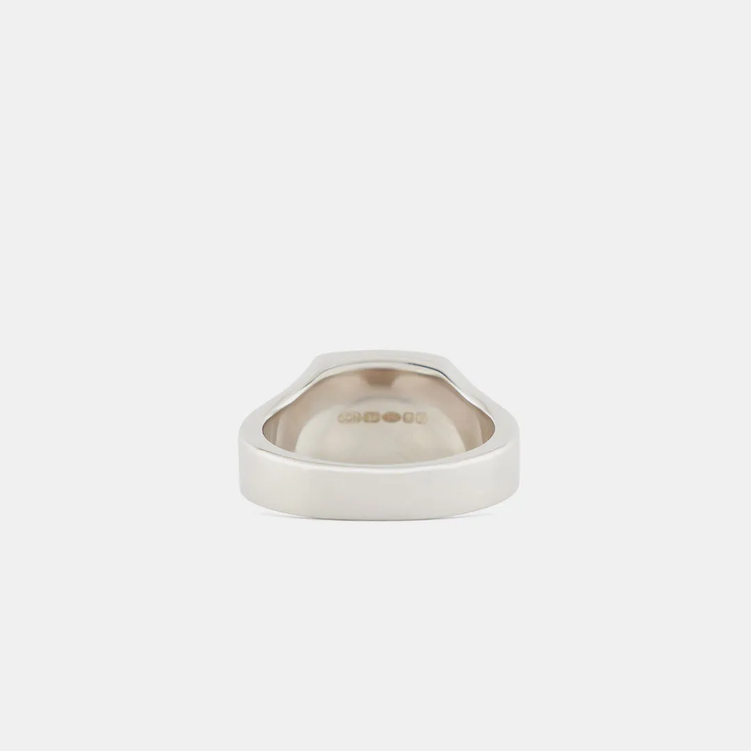 Silver Cushion Malachite Ring