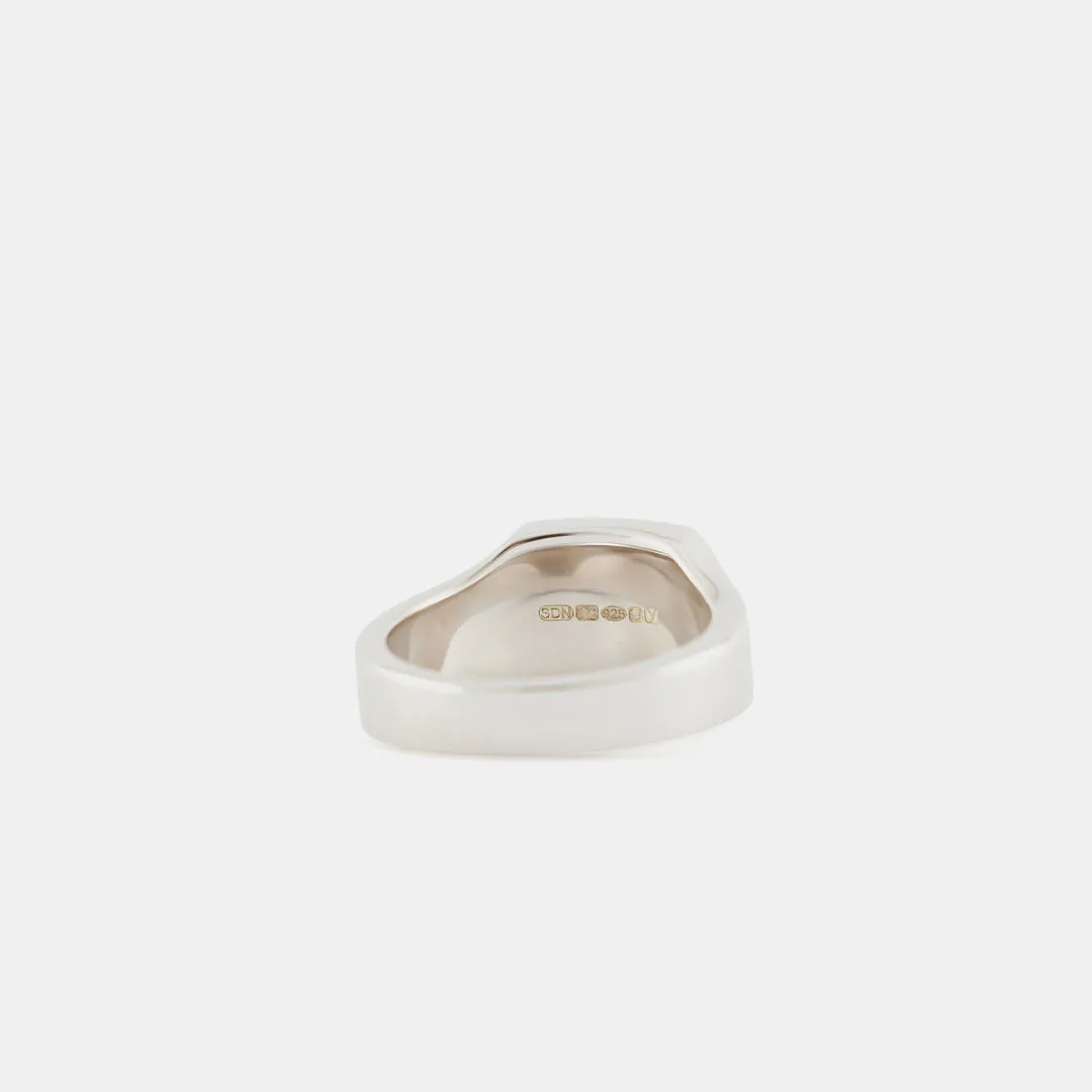 Silver Cushion Malachite Ring