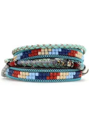 Sioux Beaded Double Wrap Bracelet