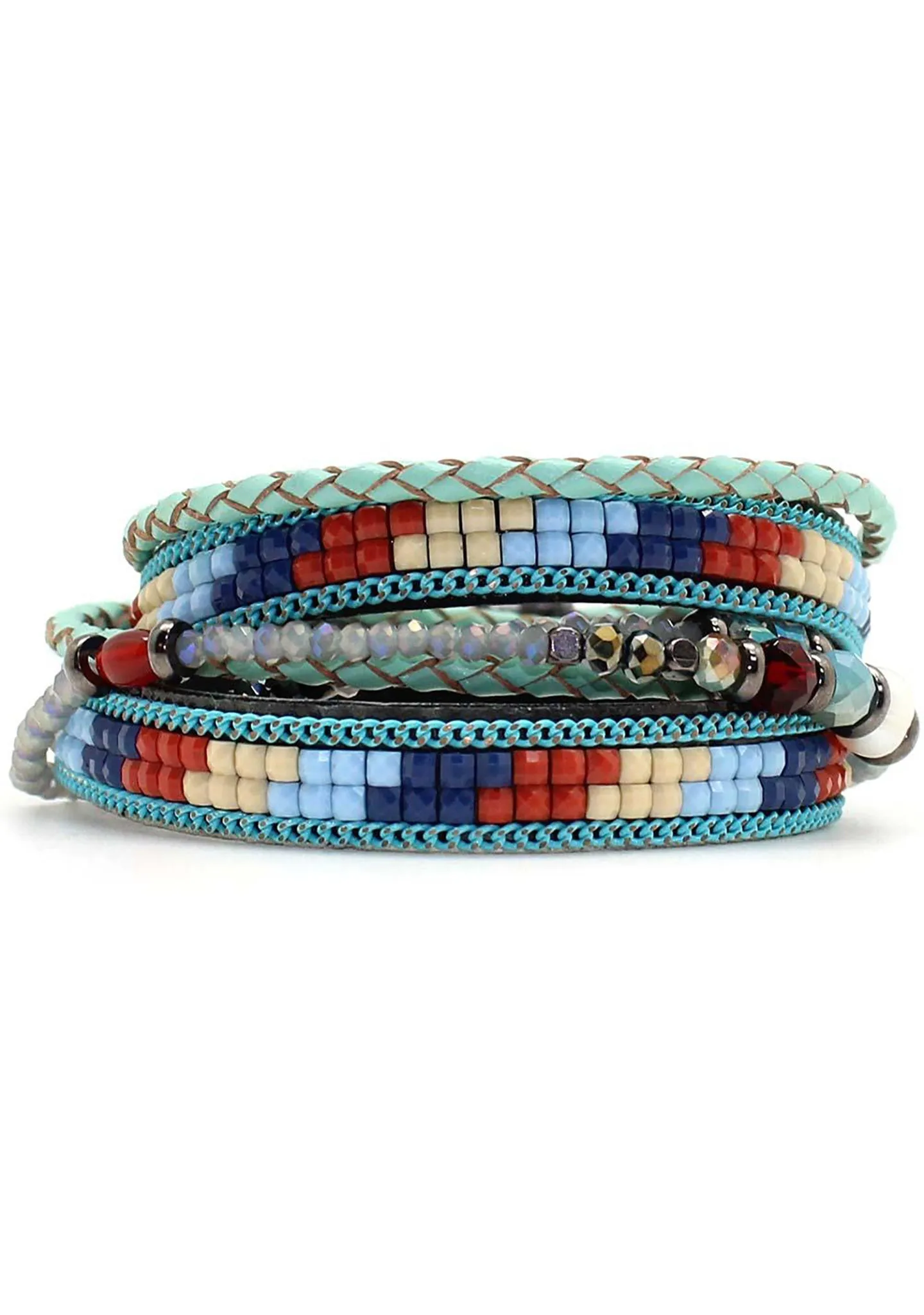 Sioux Beaded Double Wrap Bracelet