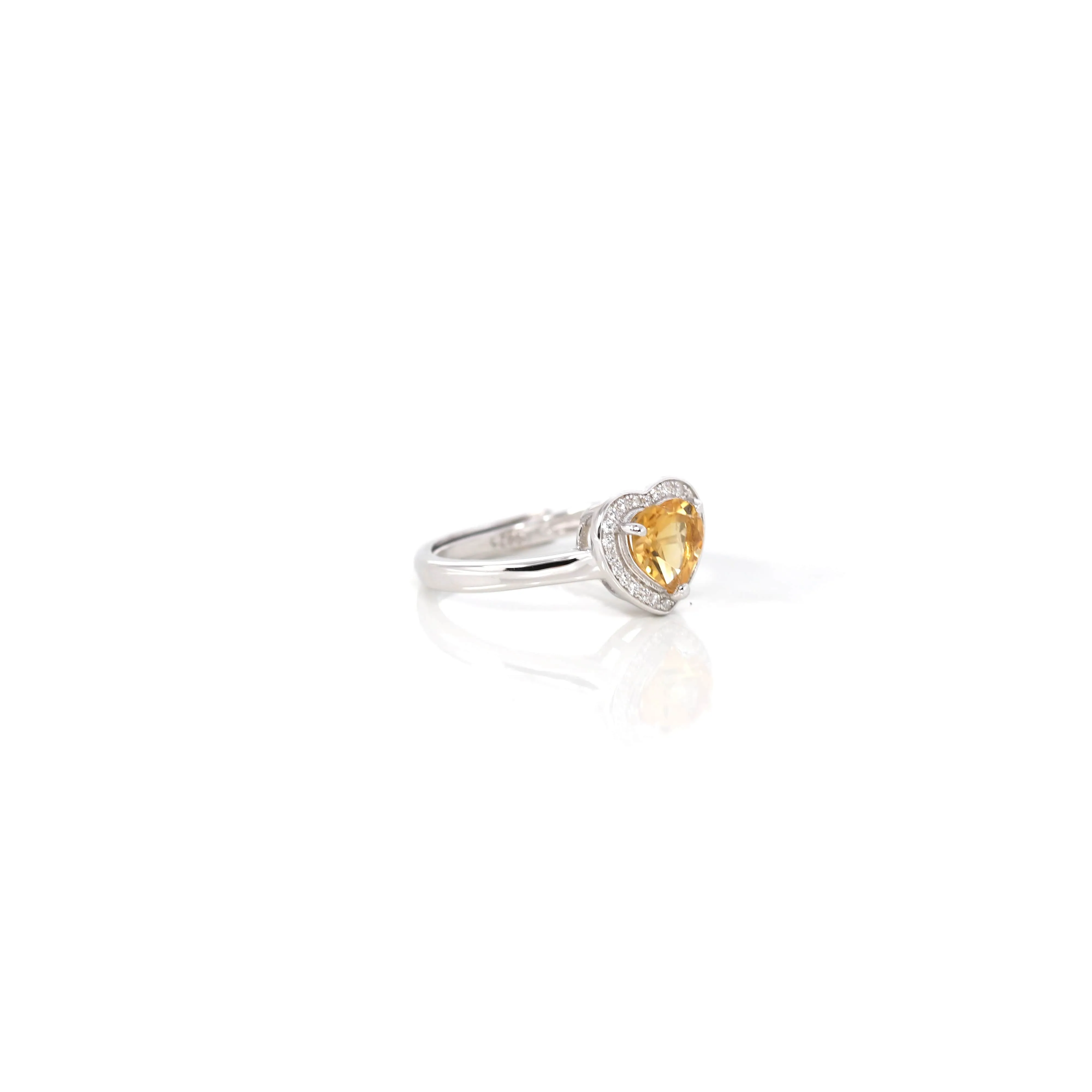 Sterling Silver Amethyst, Citrine, & Garnet Heart Ring