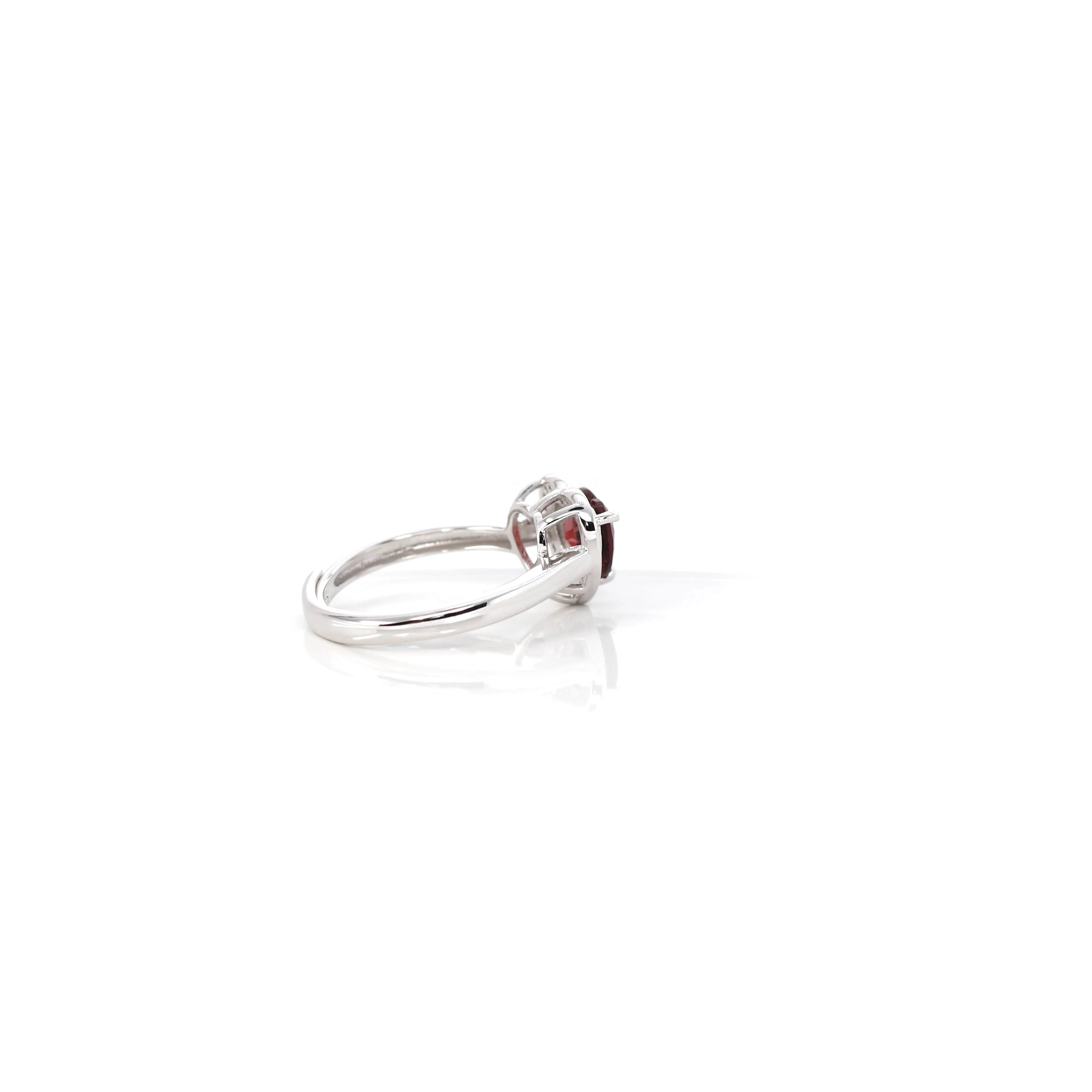 Sterling Silver Amethyst, Citrine, & Garnet Heart Ring