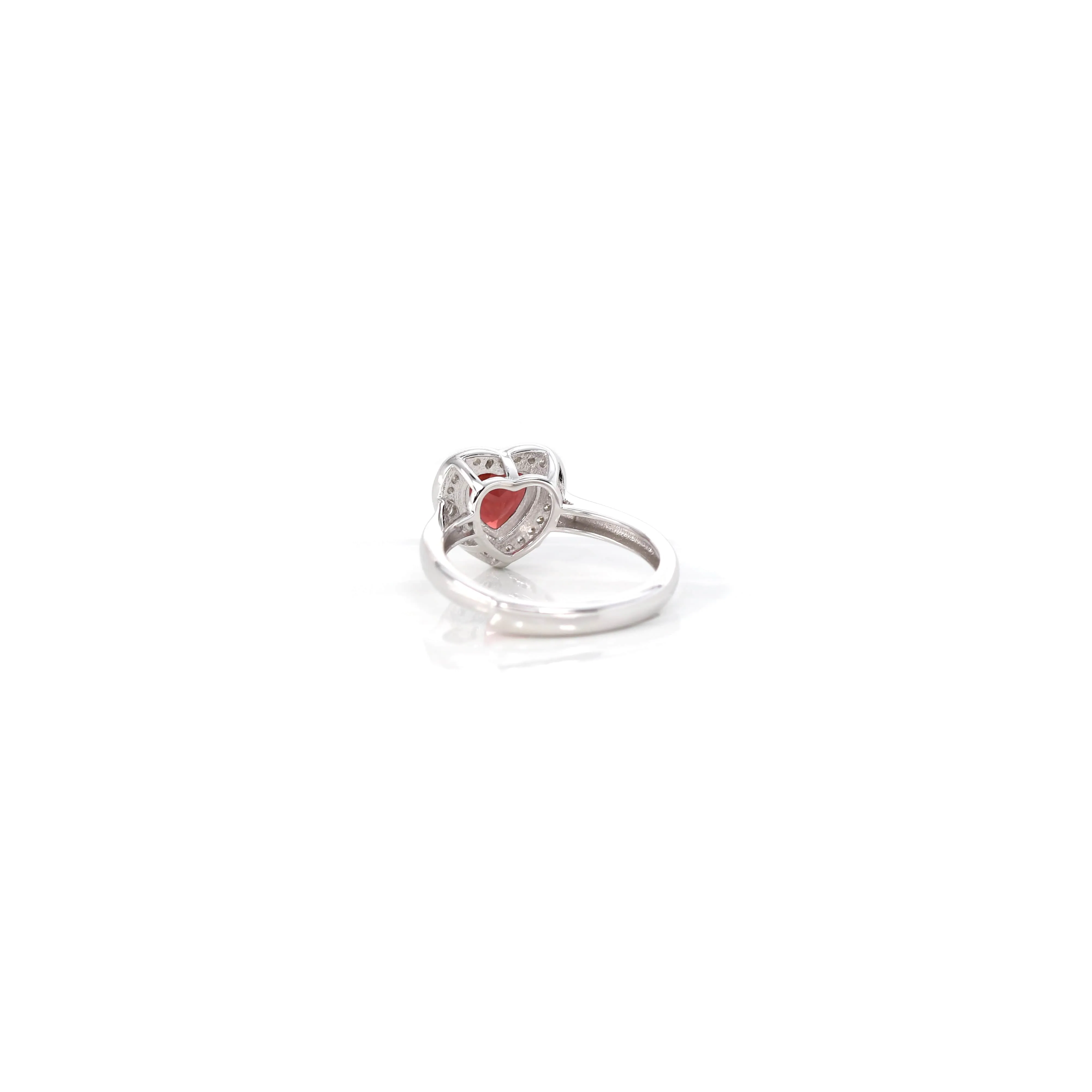 Sterling Silver Amethyst, Citrine, & Garnet Heart Ring
