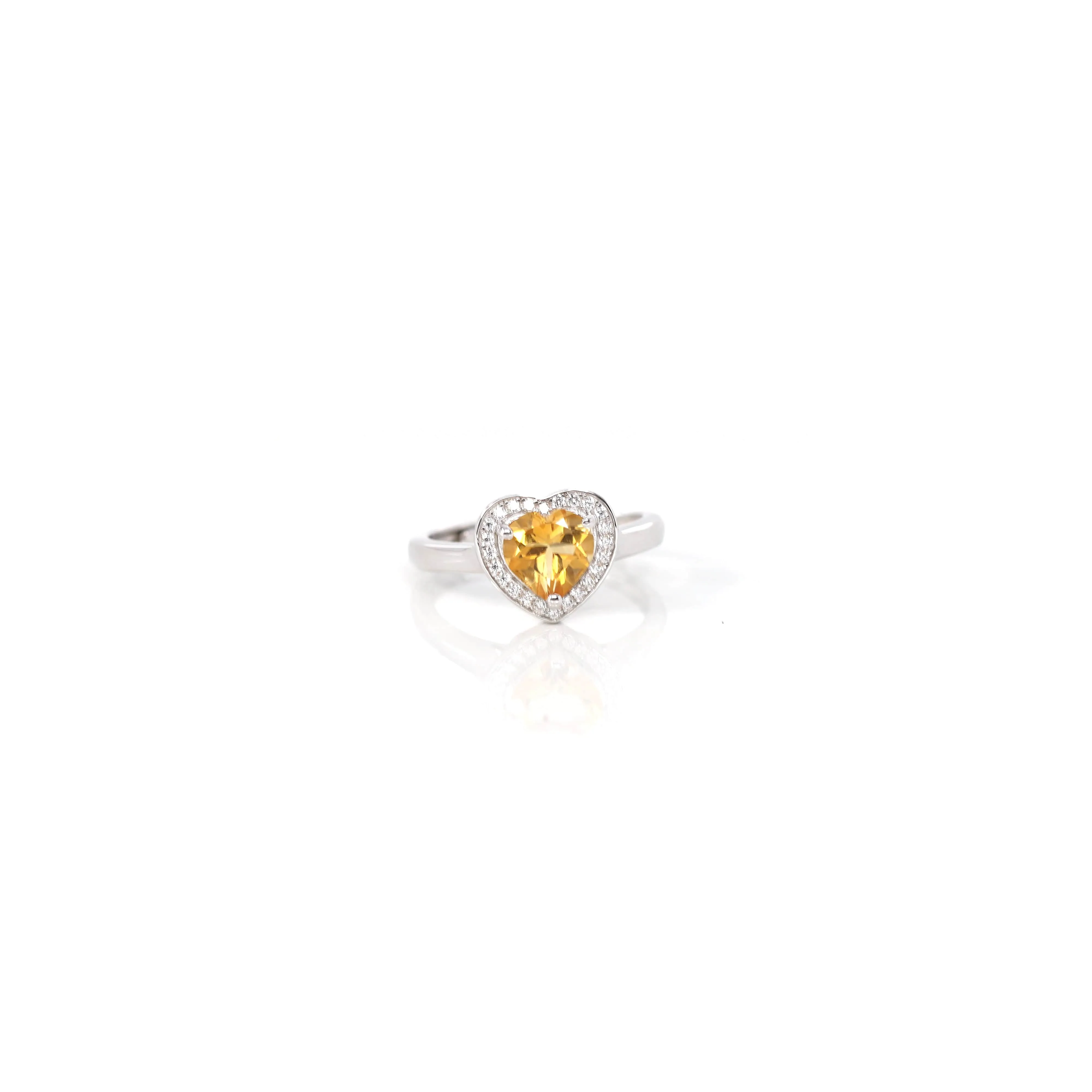Sterling Silver Amethyst, Citrine, & Garnet Heart Ring