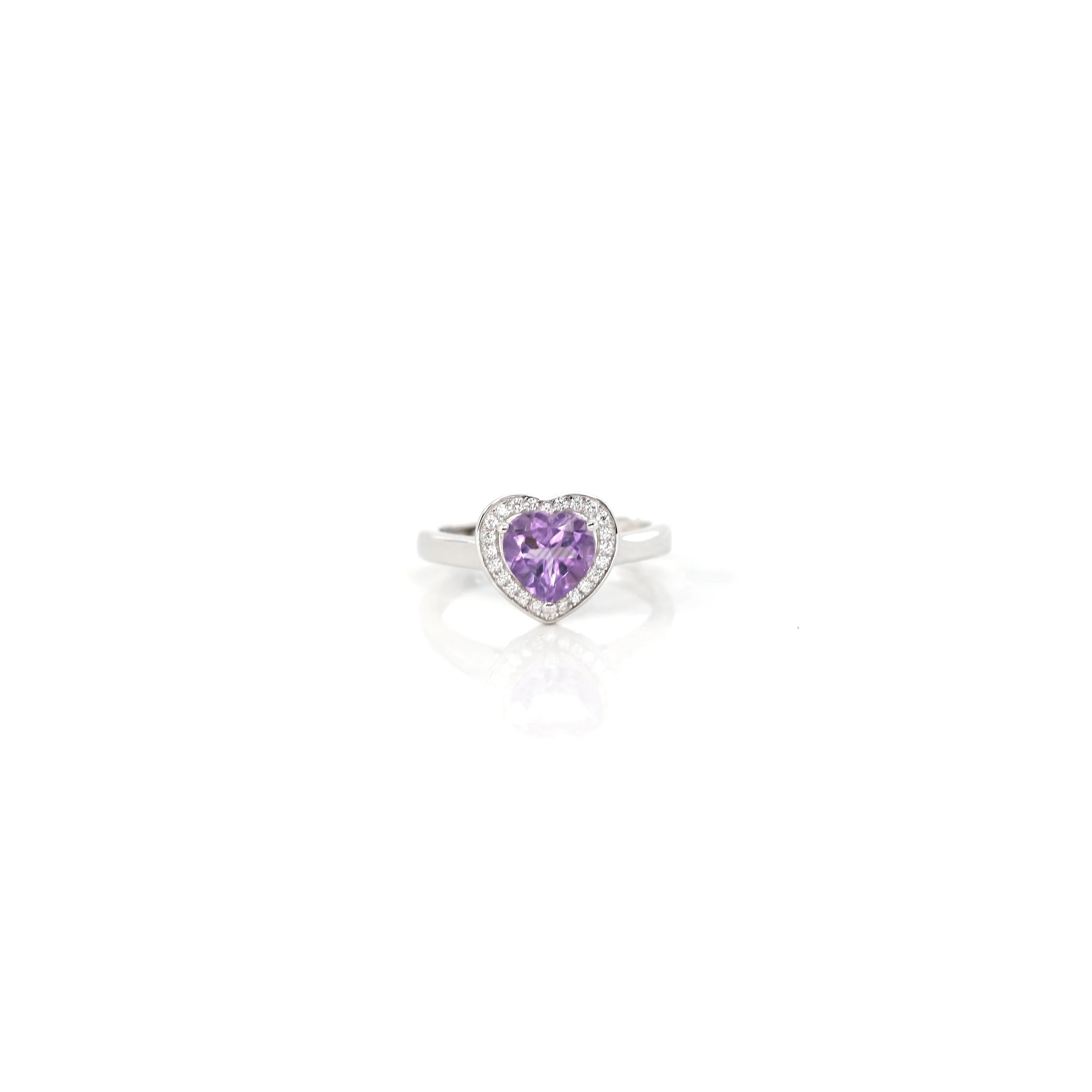 Sterling Silver Amethyst, Citrine, & Garnet Heart Ring