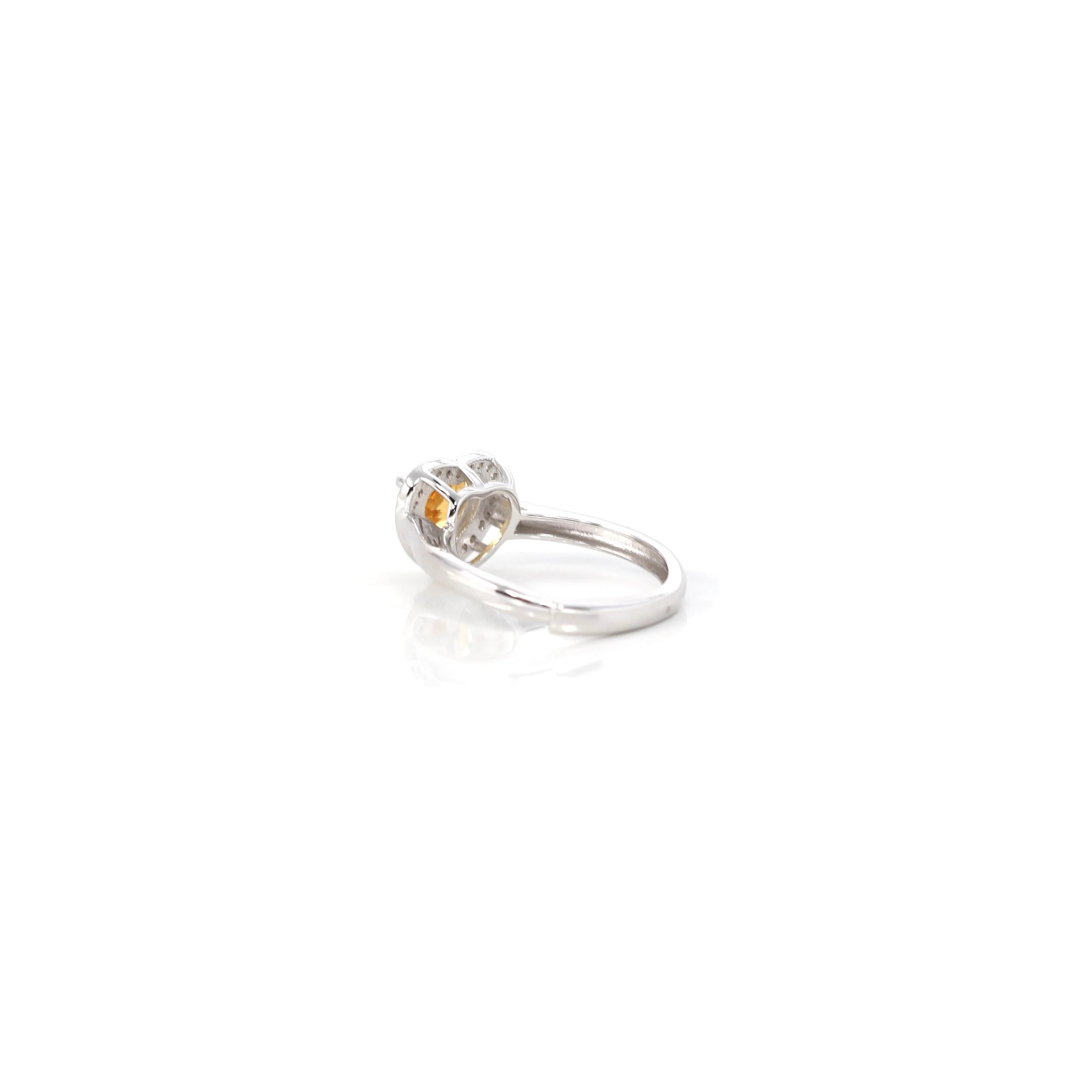 Sterling Silver Amethyst, Citrine, & Garnet Heart Ring