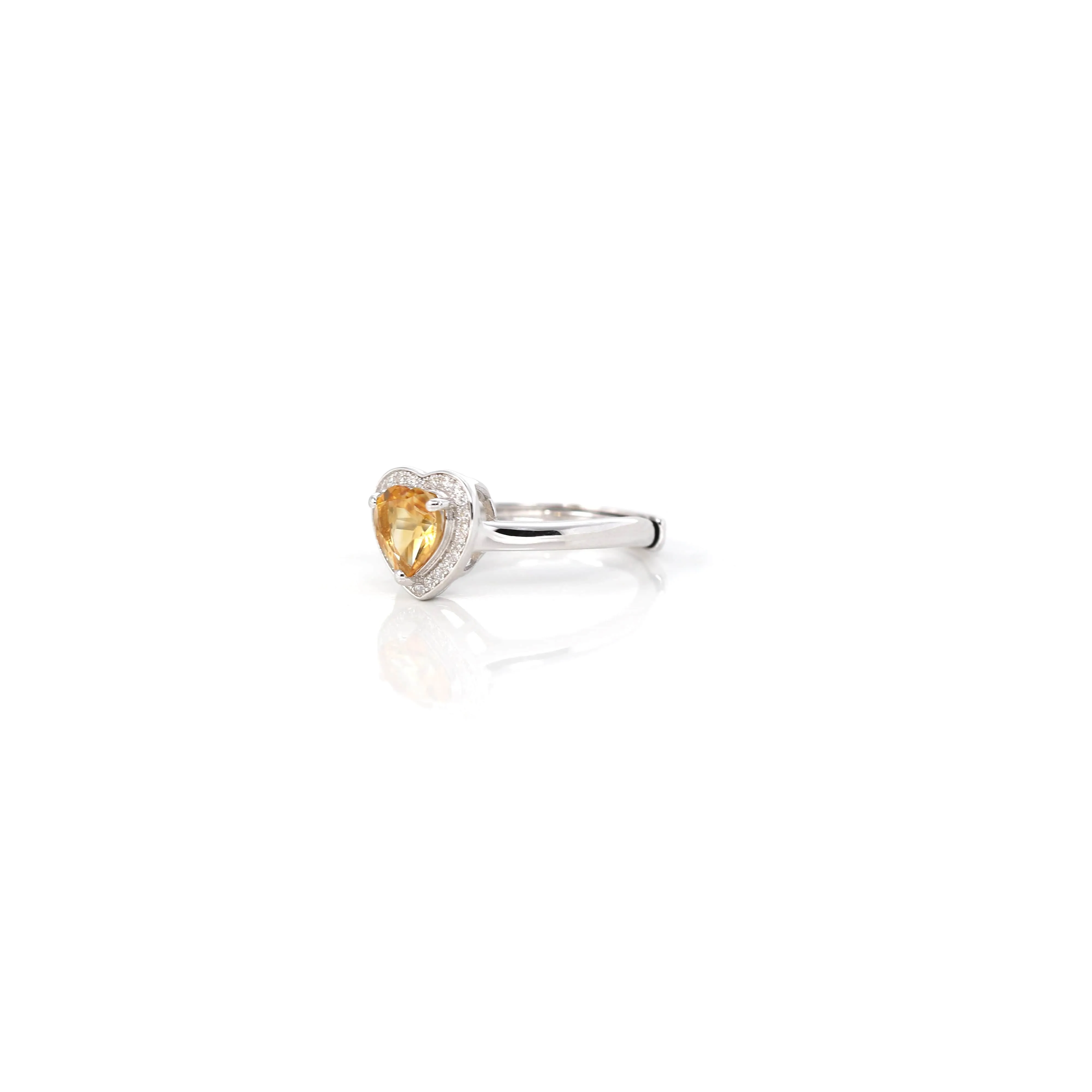 Sterling Silver Amethyst, Citrine, & Garnet Heart Ring