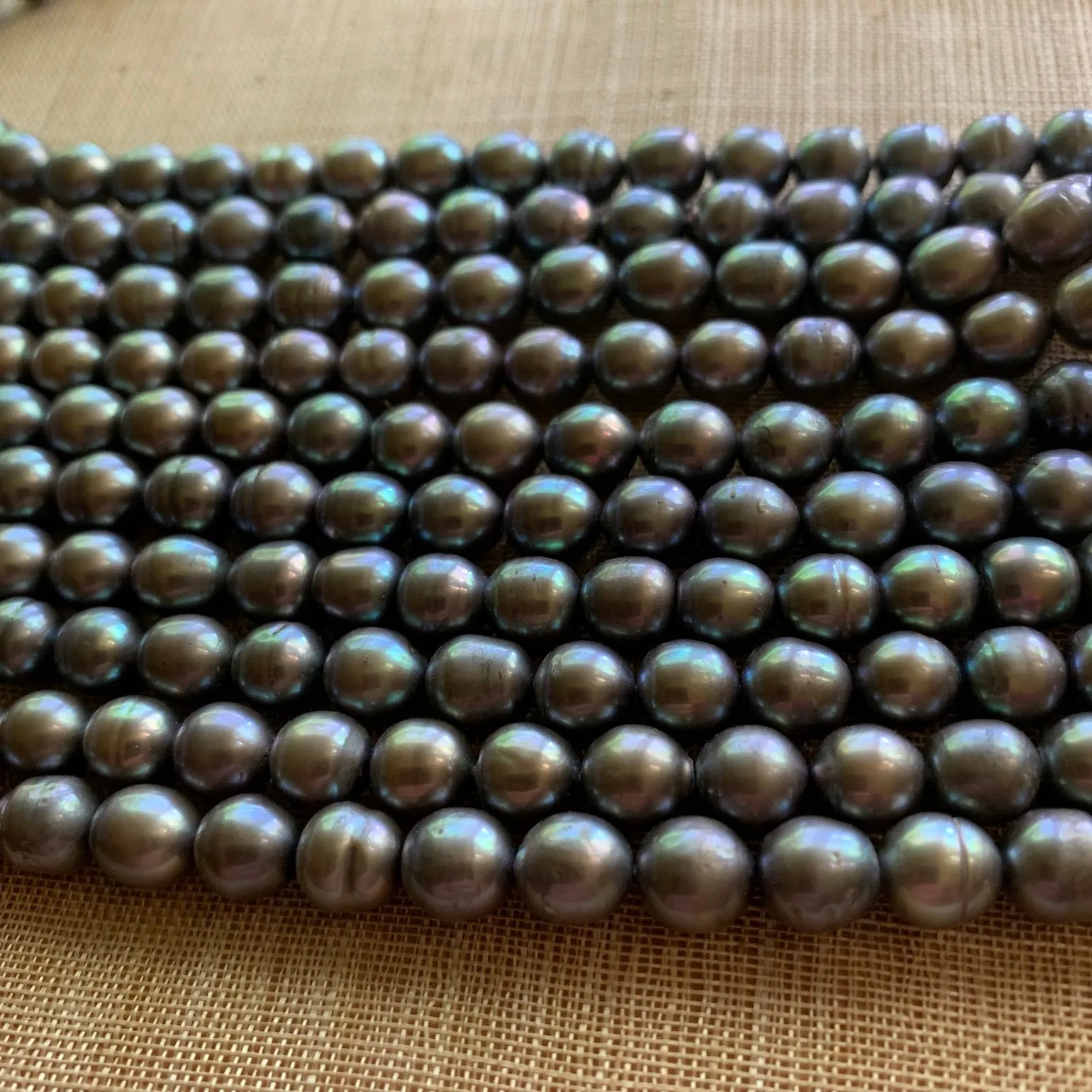 Strand of Gorgeous 7mm Grey Pearls