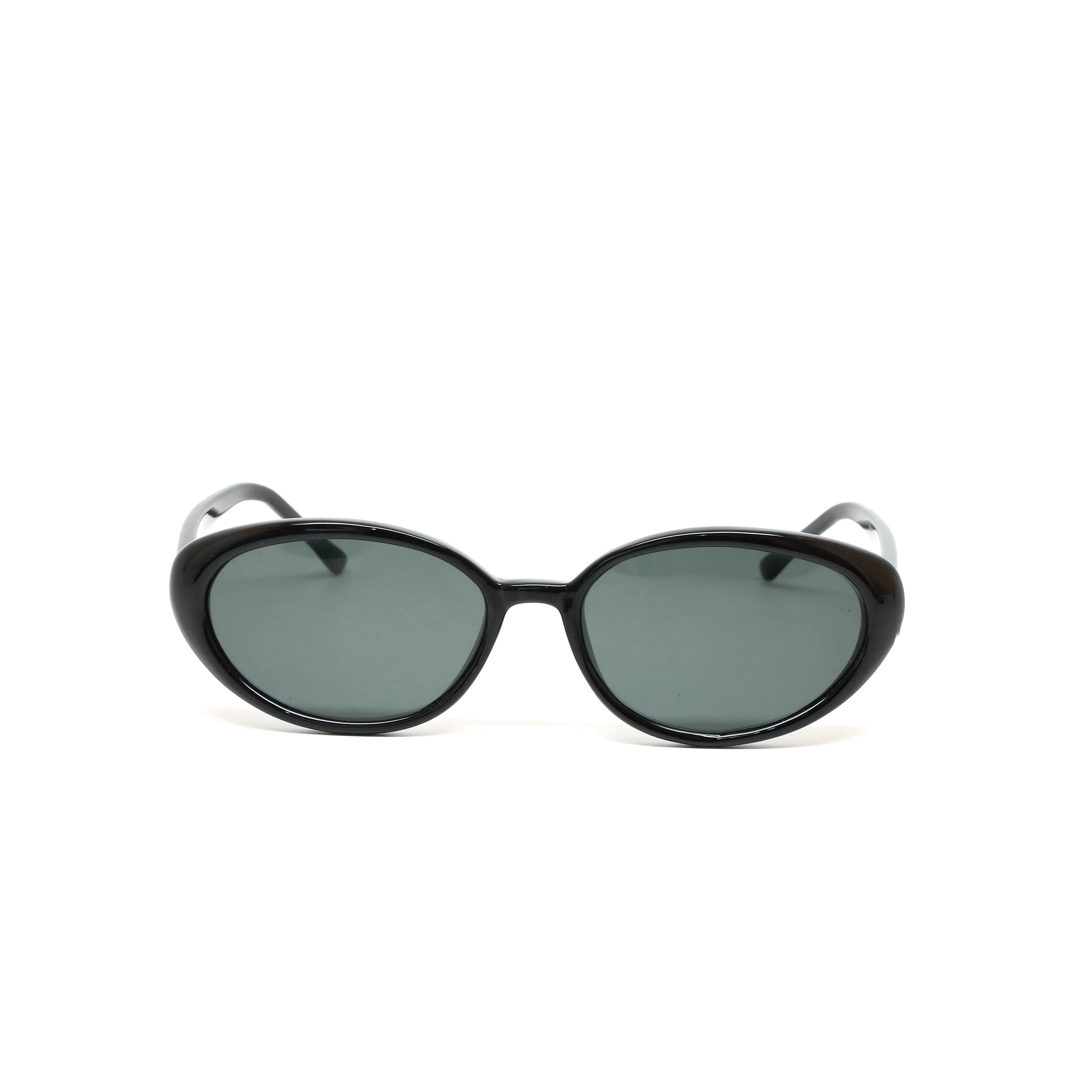 //Style 61// Vintage Small Size 90s Deadstock Bel Aire Oval Frame Sunglasses - Black