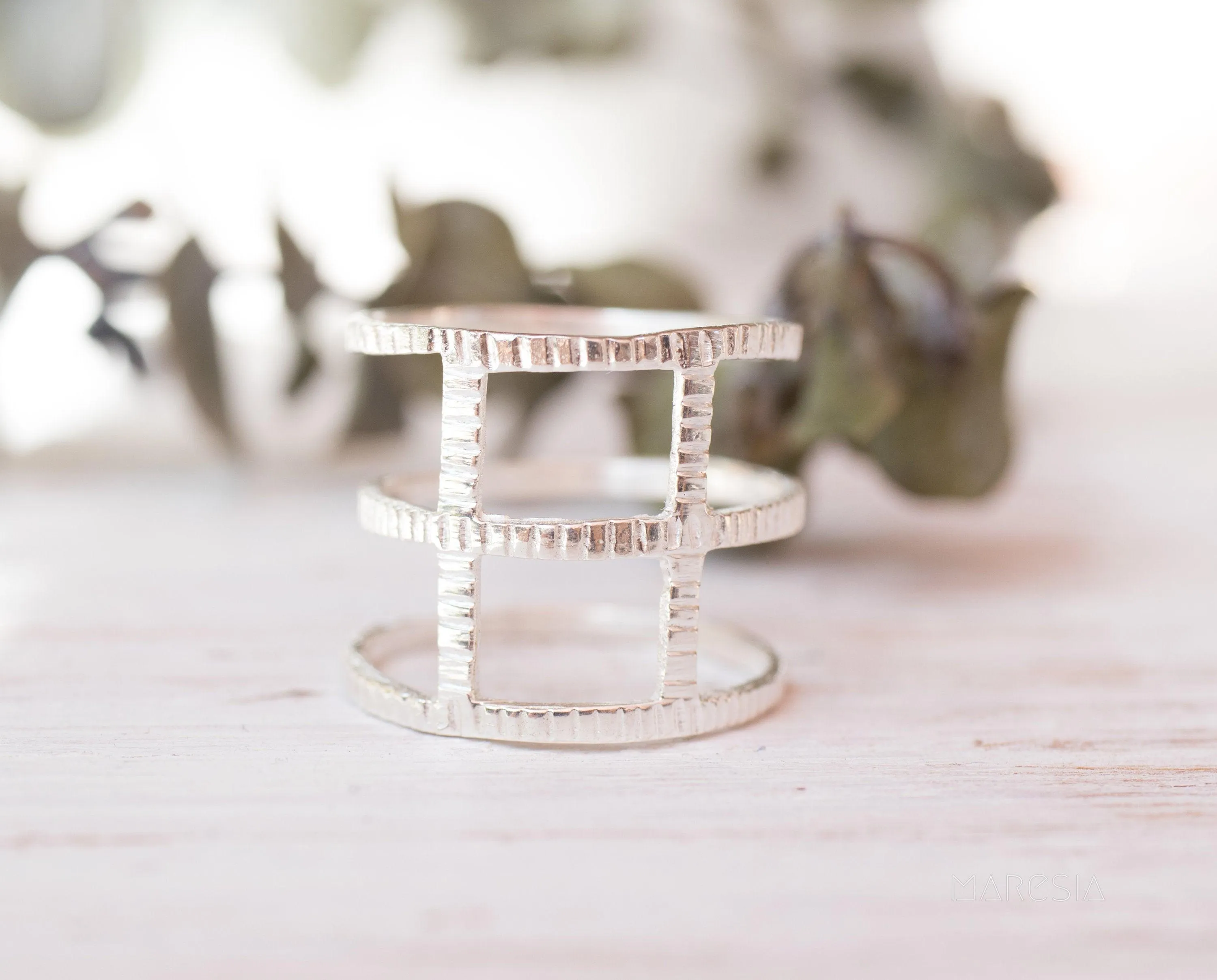 Textured Ring ~ Sterling Silver 925 ~MR145A