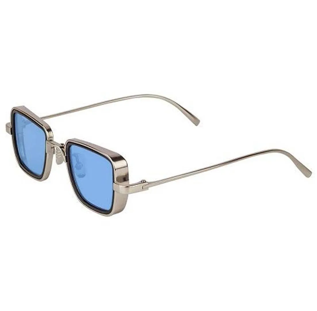 Trendy Blue Metal Square Sunglass For Men And Boys