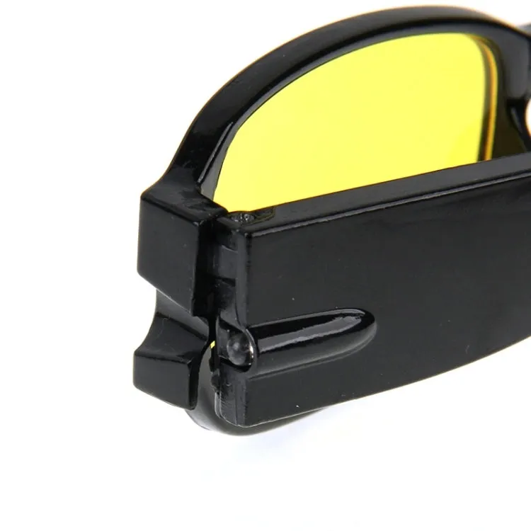 UV Protection Yellow Resin Lens Reading Glasses with Currency Detecting Function,  4.00D