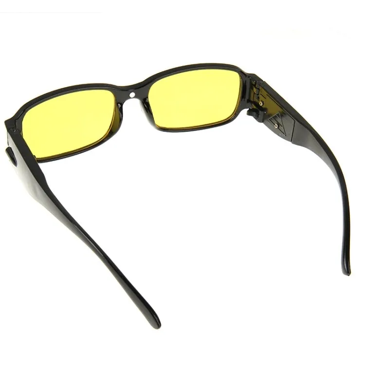 UV Protection Yellow Resin Lens Reading Glasses with Currency Detecting Function,  4.00D