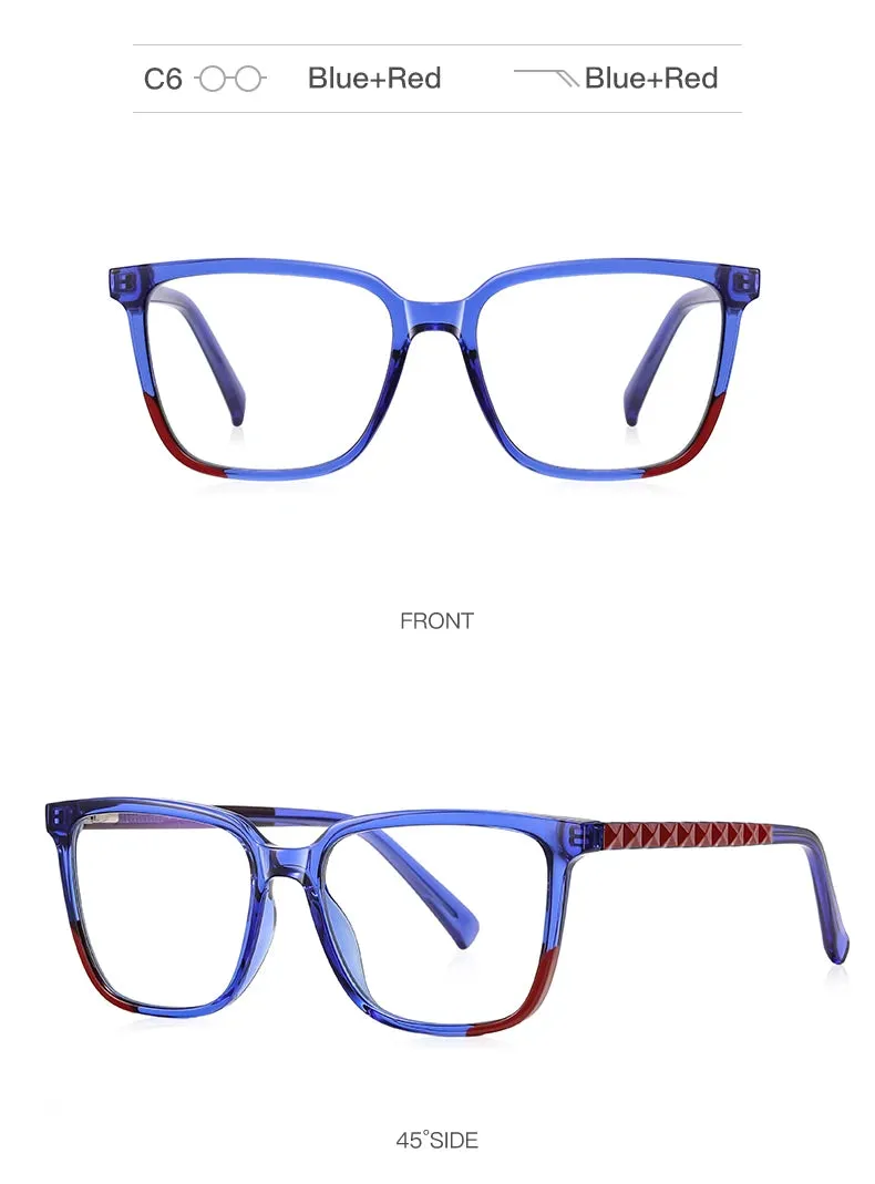 Vicky Womens Full Rim Square Plastic Reading Glasses Pfd2135