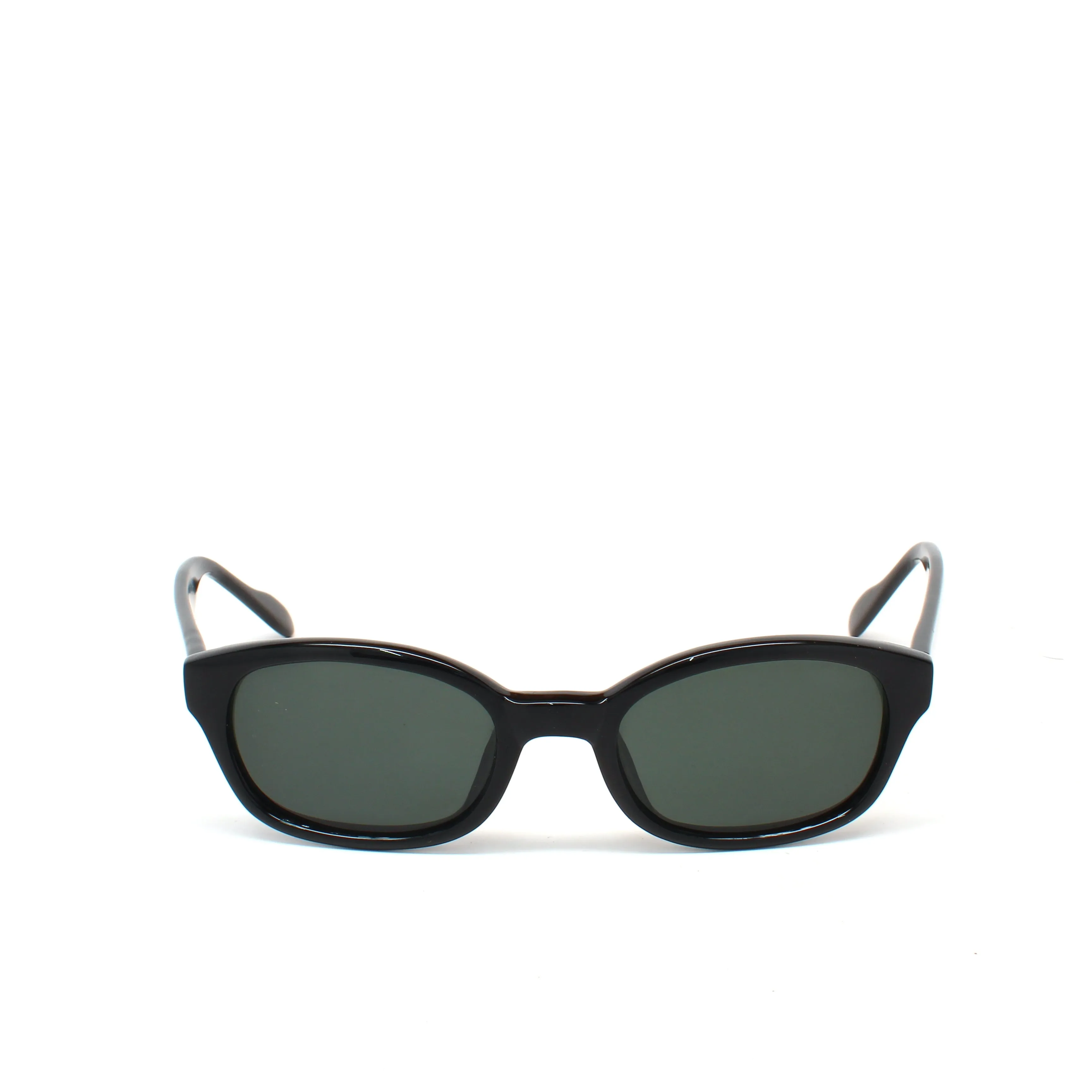 Vintage Small Sized 90s Mod Original Rectangle Sunglasses - Black