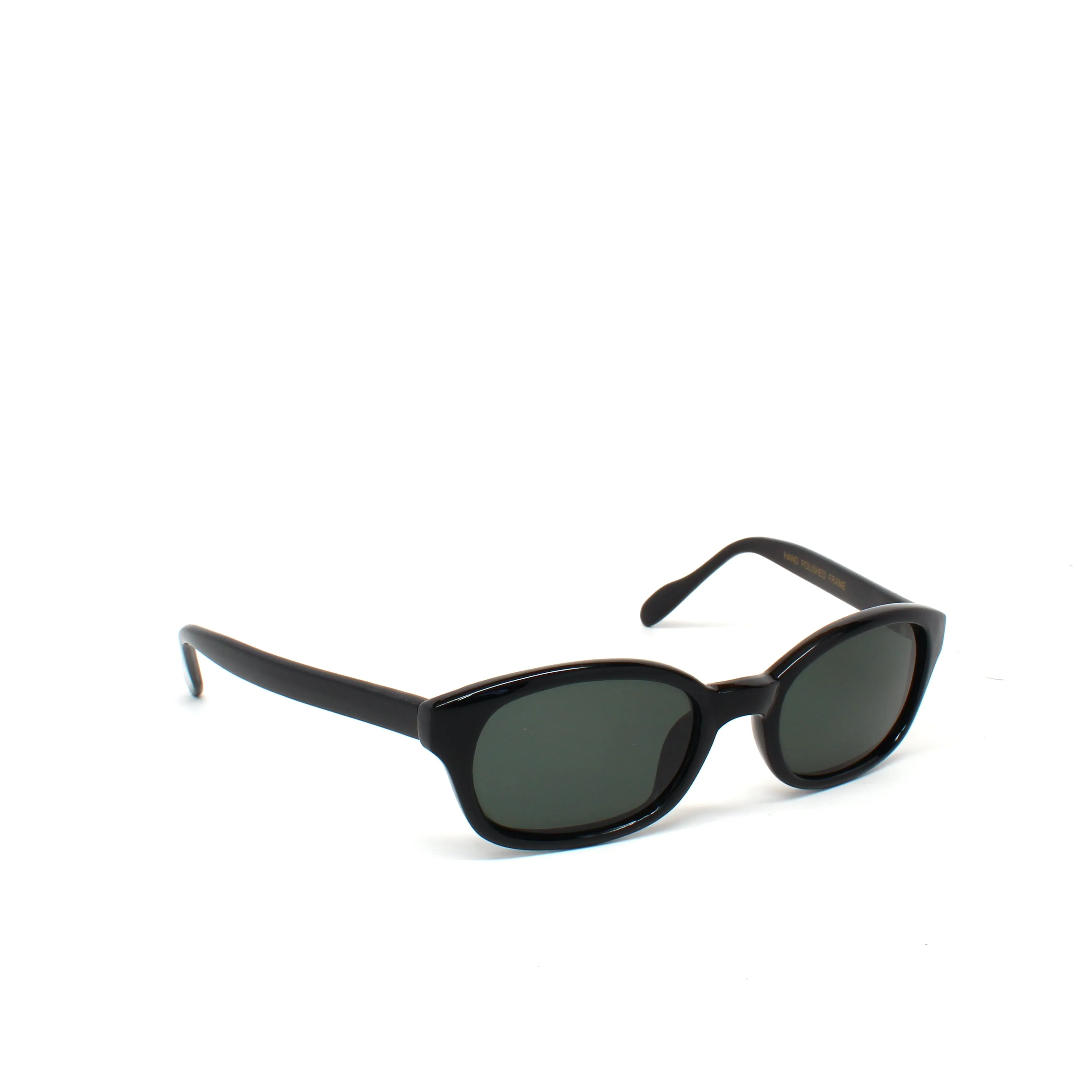 Vintage Small Sized 90s Mod Original Rectangle Sunglasses - Black