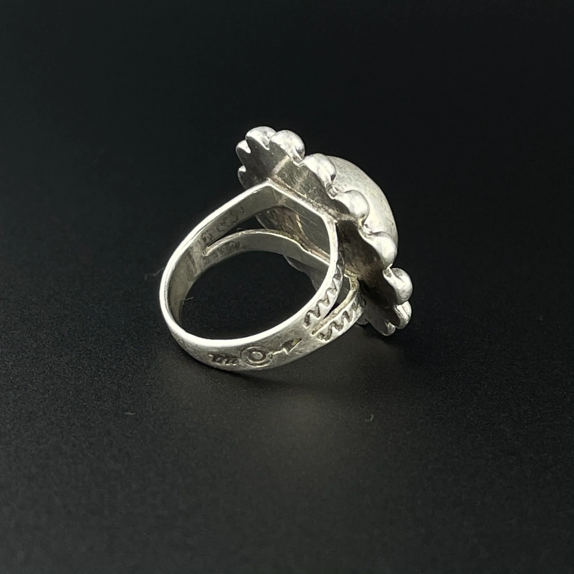 Vintage Southwestern Boho Chic Silver Braided Dome Ring, Sz 5