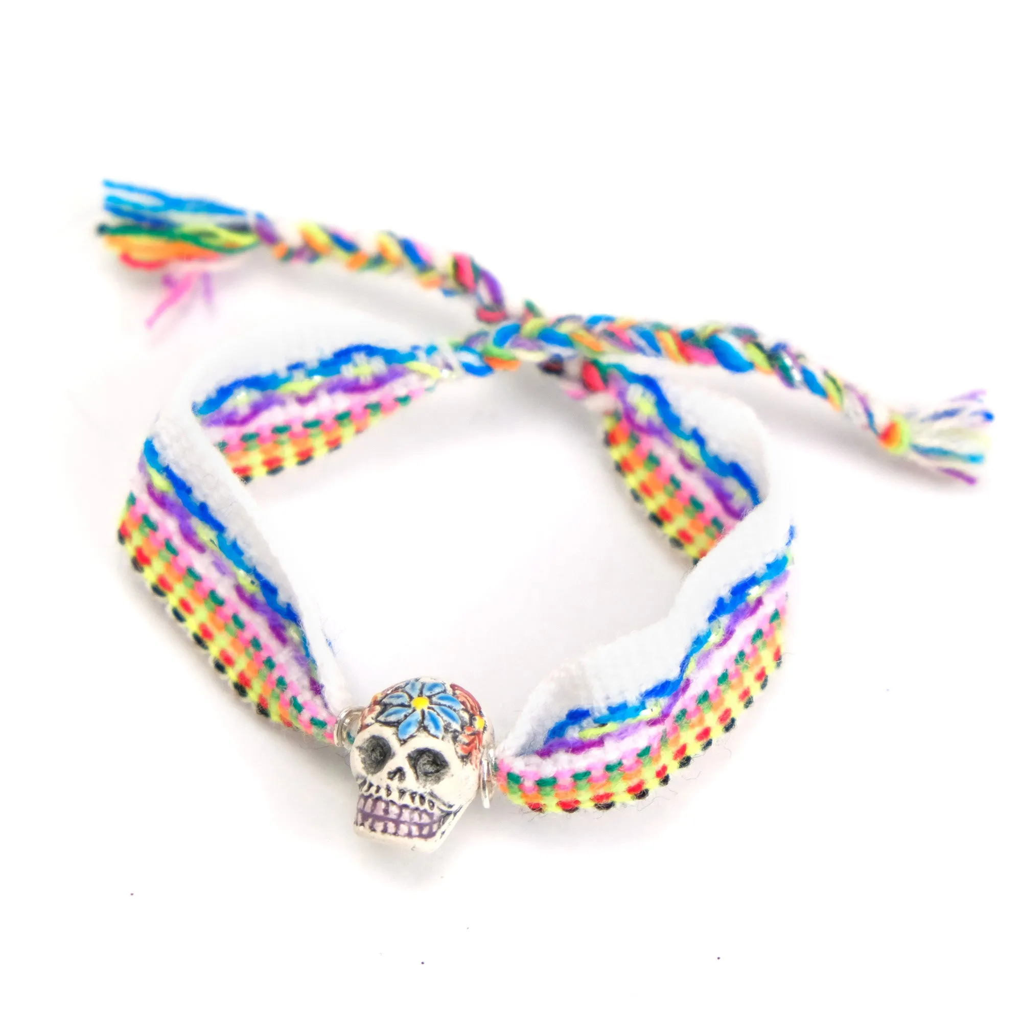 Woven Skull Beaded Bracelet
